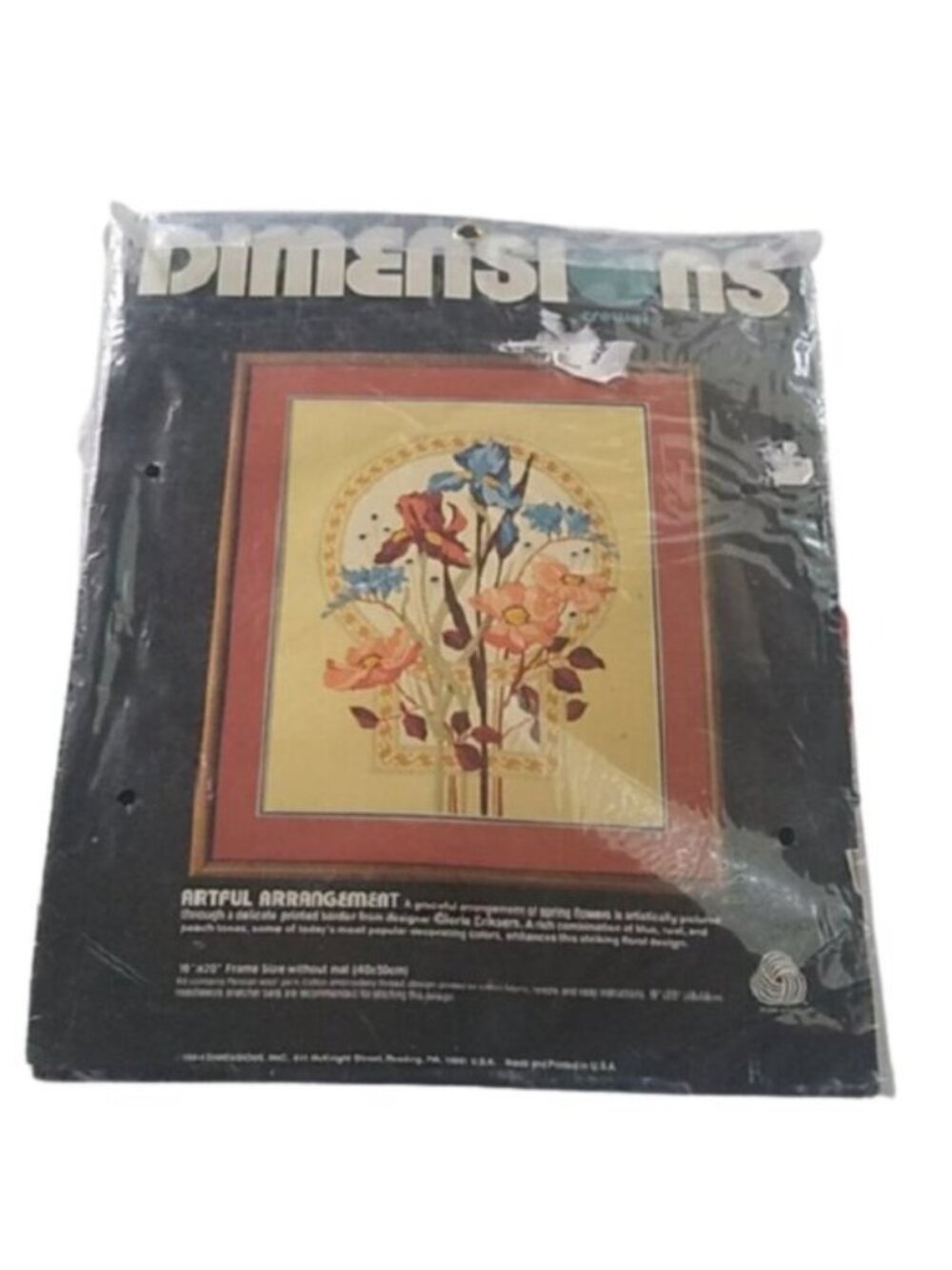 Dimensions Crewel "Artful Arrangement" Botanicals Flowers Large Kit